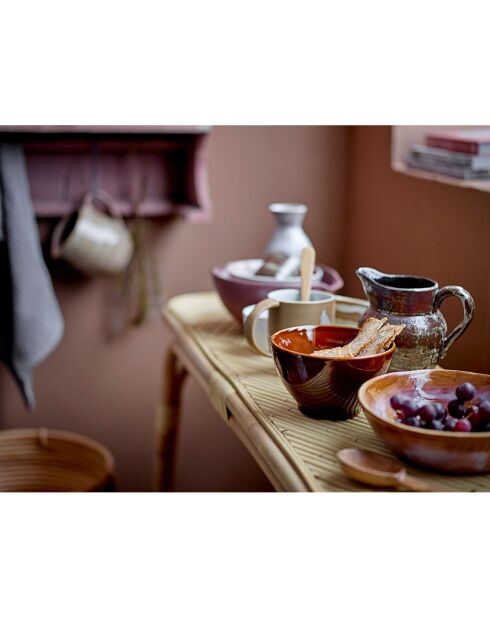 3 Bols en Grès Lotus marron - D.13.5xH.7.5 cm