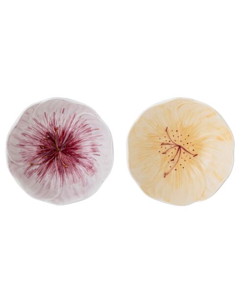 2 Bols en Grès Mimosa violets - D.11.5xH.4.5 cm