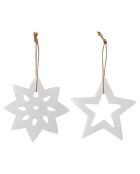 2 Bibelots Otta blancs - D.9xW.0.5 cm