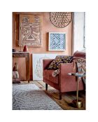 Décoration murale en Lin Rossaio marron - L.60xH.80xW.3 cm
