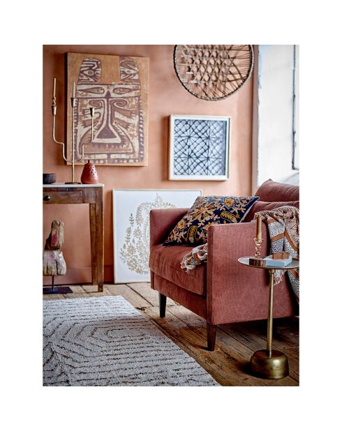 Décoration murale en Lin Rossaio marron - L.60xH.80xW.3 cm