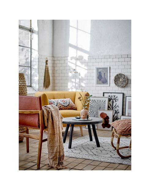 Table basse Milos noire - D.70xH.43 cm