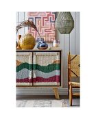 Decorazione murale Thrane marrone - L.50xH.70xP.3,5 cm