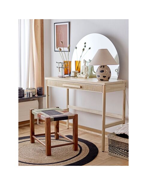 Tapis Lune naturel - D.120 cm