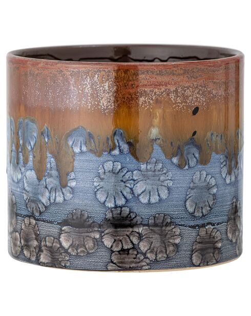 Pot de fleurs en Grès Ina bleu - D.20xH.17.5 cm