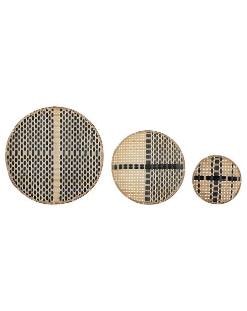 3 decorazioni murali Tona Bamboo nere
