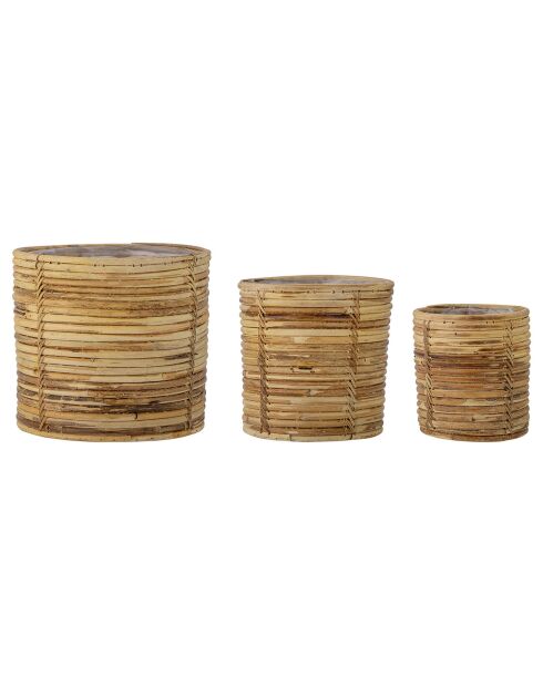 3 Paniers en Rotin Linoa naturel