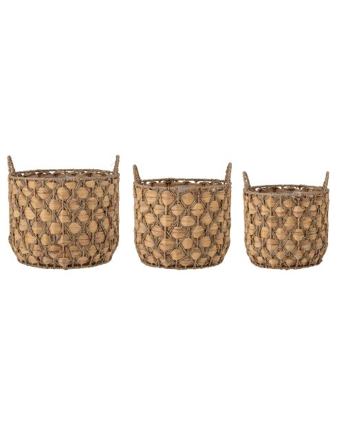 3 Paniers Joleen naturel