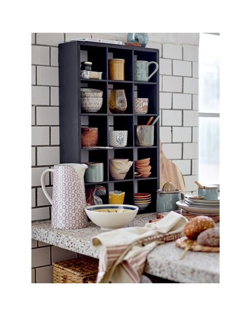 2 Tasses en Grès Tonia bleues - D.7.5xH.8 cm