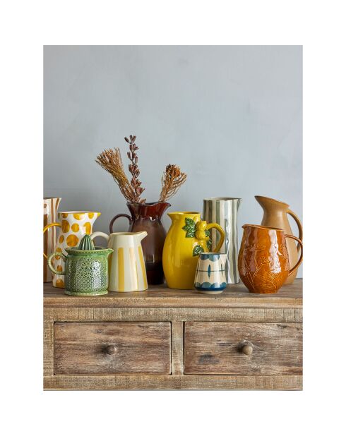 Set lattiera e zuccheriera in gres Allium Blue