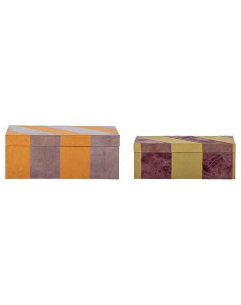 2 Boîtes avec couvercle Samira oranges