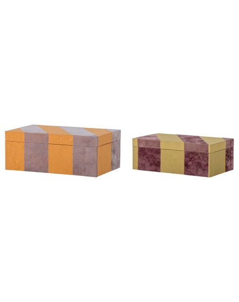 2 Boîtes avec couvercle Samira oranges