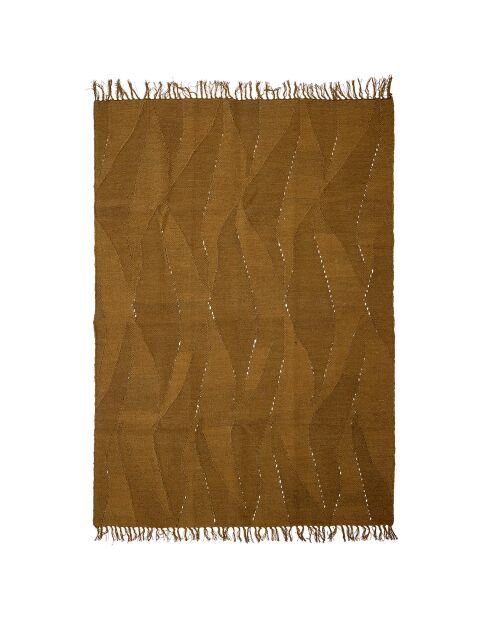 Tapis en Laine Zola marron - L.200xW.140 cm