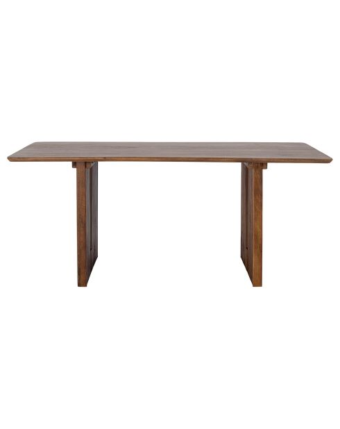 Table de salle à manger en Bois de manguier Milow marron - L.180xH.80xW.90 cm