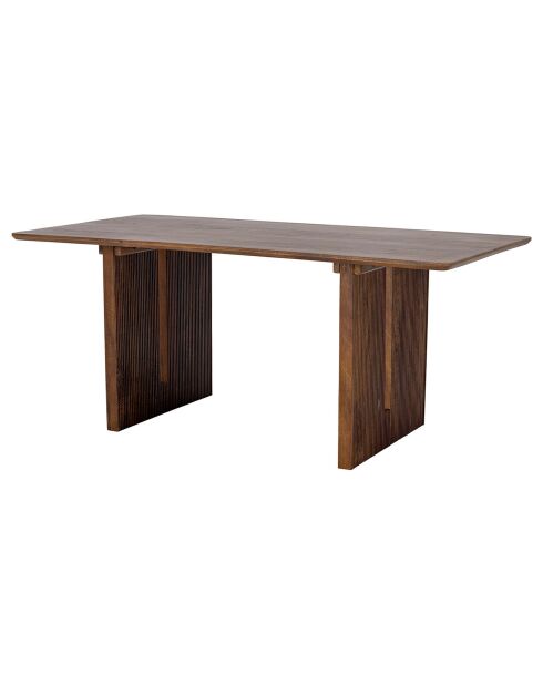 Table de salle à manger en Bois de manguier Milow marron - L.180xH.80xW.90 cm