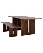 Table de salle à manger en Bois de manguier Milow marron - L.180xH.80xW.90 cm
