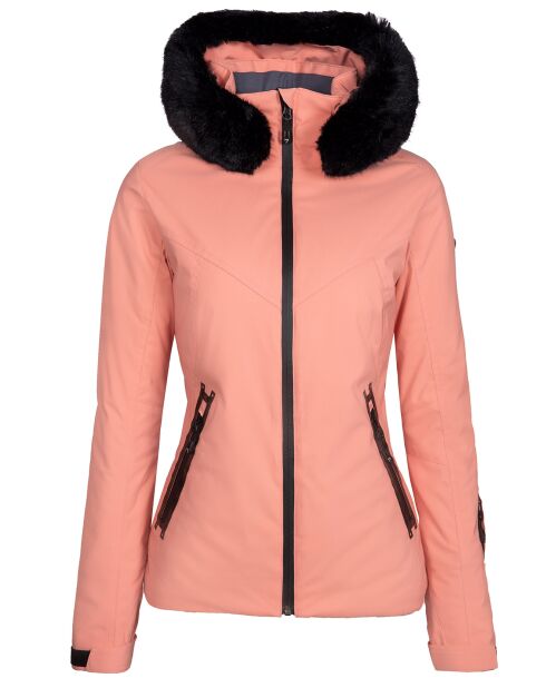 Veste de ski Geod fausse fourrure rose
