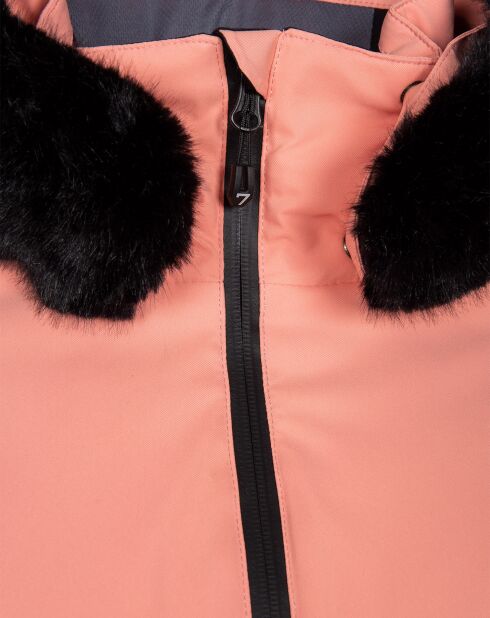 Veste de ski Geod fausse fourrure rose