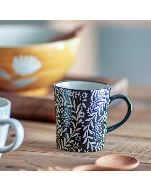 Mug en Grès  Aswan noire - D.7.5xH.8.5 cm