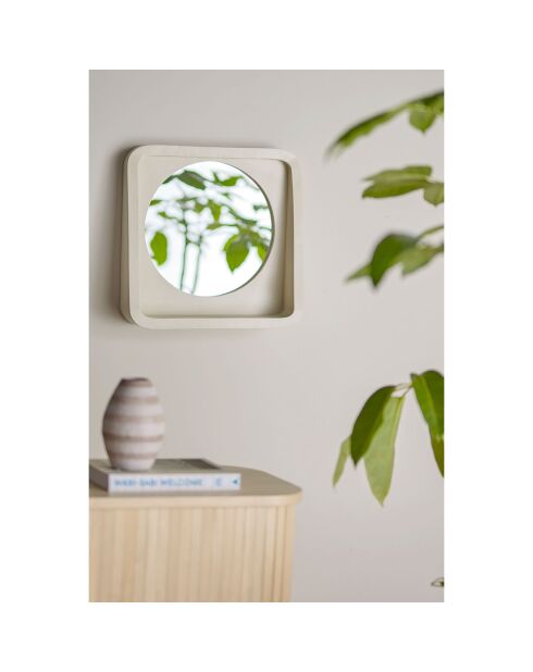 Phoebe natuurlijke spiegel met plank - L.39,5xH.39,5xW.10 cm