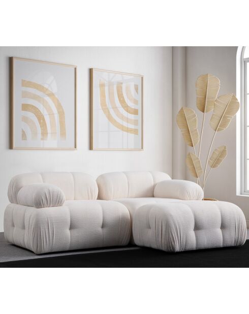 Canapé d'angle pouf Petite blanc - 190/160x95x75 cm