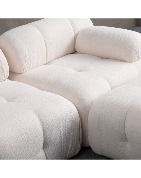 Canapé d'angle pouf Petite blanc - 190/160x95x75 cm