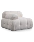 Canapé d'angle pouf Petite blanc - 190/160x95x75 cm