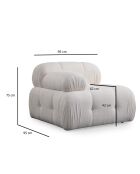 Canapé d'angle pouf Petite blanc - 190/160x95x75 cm