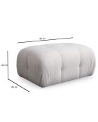 Canapé d'angle pouf Petite blanc - 190/160x95x75 cm