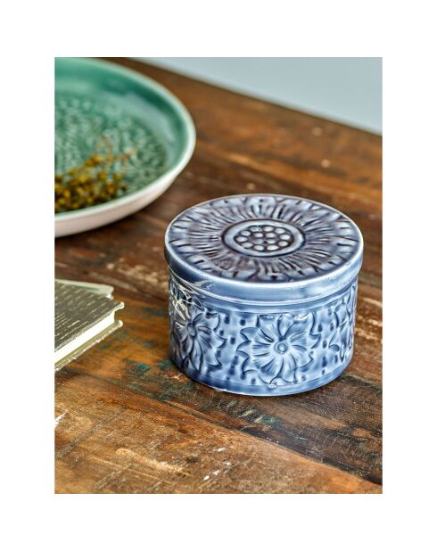Cruche avec couvercle Ena bleue - D.13xH.8.5 cm