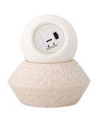 Lampe en Grès Capella Portable avec batterie blanche - D.10xH.11 cm