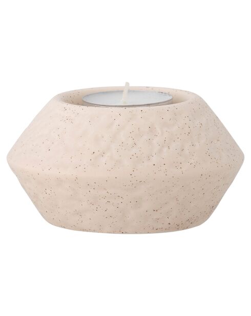 Lampe en Grès Capella Portable avec batterie blanche - D.10xH.11 cm