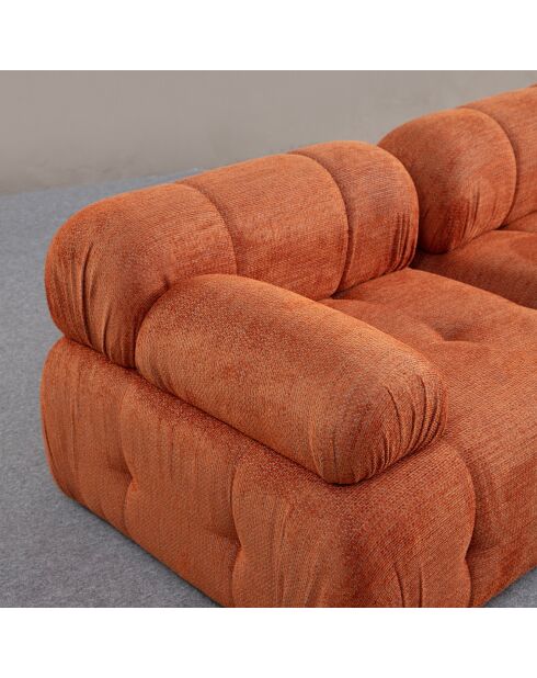 Canapé d'angle pouf Petite orange - 190/160x95x75 cm