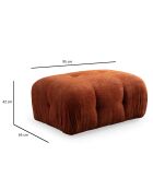 Canapé d'angle pouf Petite orange - 190/160x95x75 cm