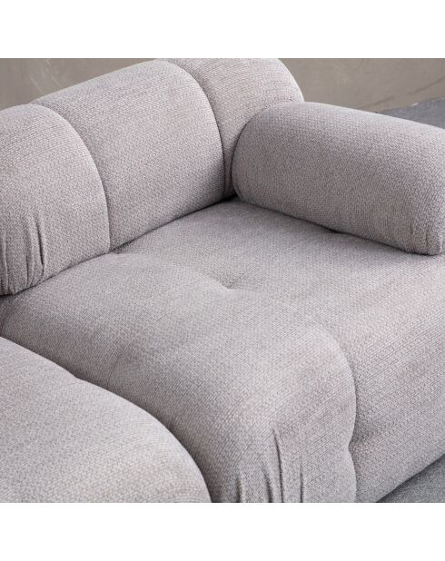 Canapé d'angle pouf Petite gris clair - 190/160x95x75 cm