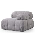 Canapé d'angle pouf Petite gris clair - 190/160x95x75 cm