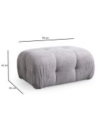 Canapé d'angle pouf Petite gris clair - 190/160x95x75 cm