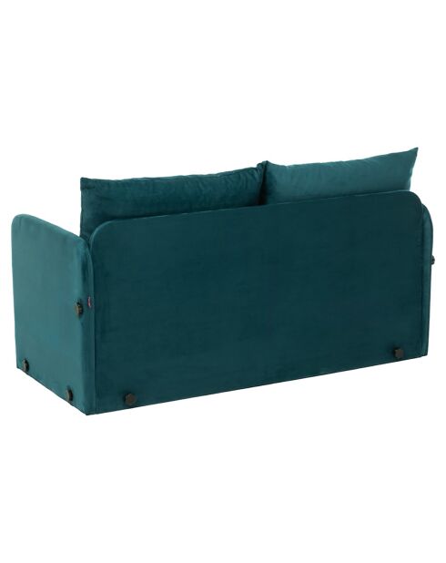 Canapé convertible 2 places Saga XL vert petrole - 148x70x66 cm