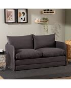 Canapé convertible 2 places Saga XL gris - 148x70x66 cm