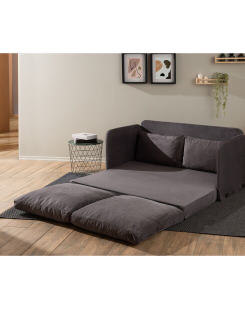 Canapé convertible 2 places Saga XL gris - 148x70x66 cm