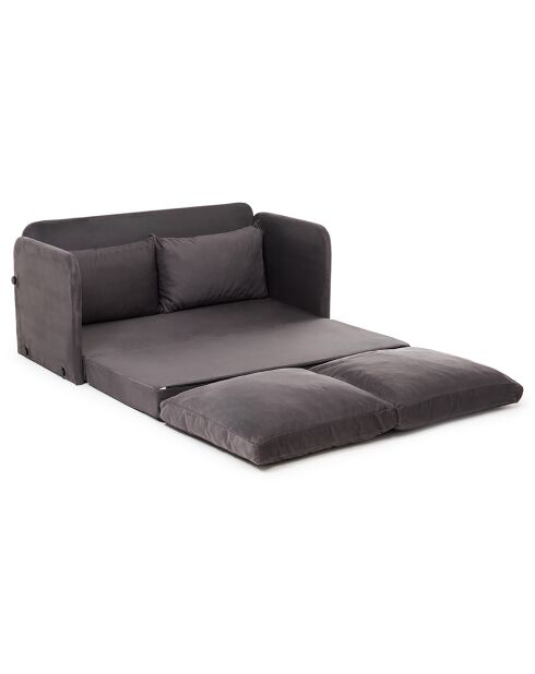 Canapé convertible 2 places Saga XL gris - 148x70x66 cm