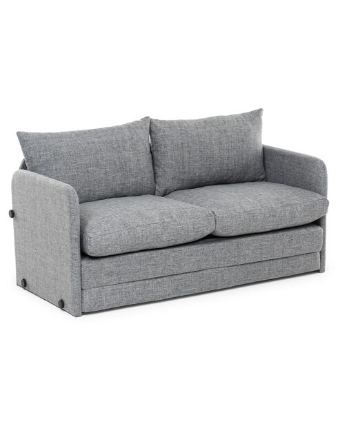 Canapé convertible 2 places Saga XL gris clair - 148x70x66 cm