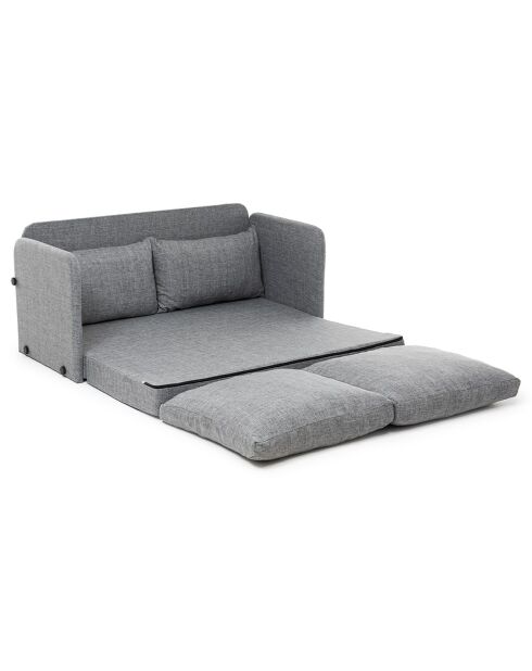 Canapé convertible 2 places Saga XL gris clair - 148x70x66 cm