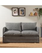 Canapé convertible 2 places Saga XL gris clair - 148x70x66 cm