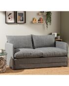 Canapé convertible 2 places Saga XL gris clair - 148x70x66 cm