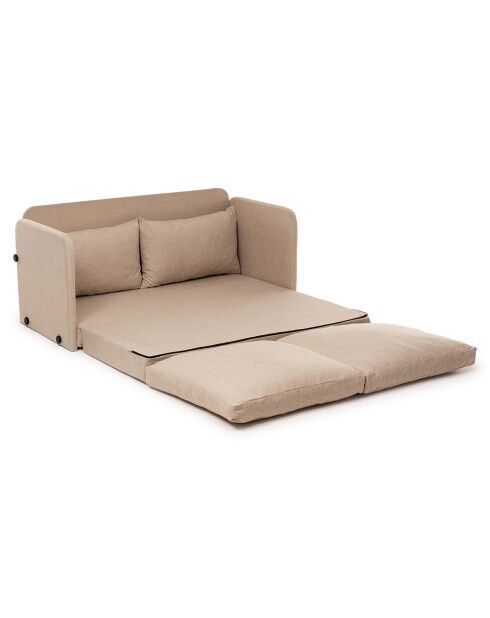 Canapé convertible 2 places Saga XL beige - 148x70x66 cm