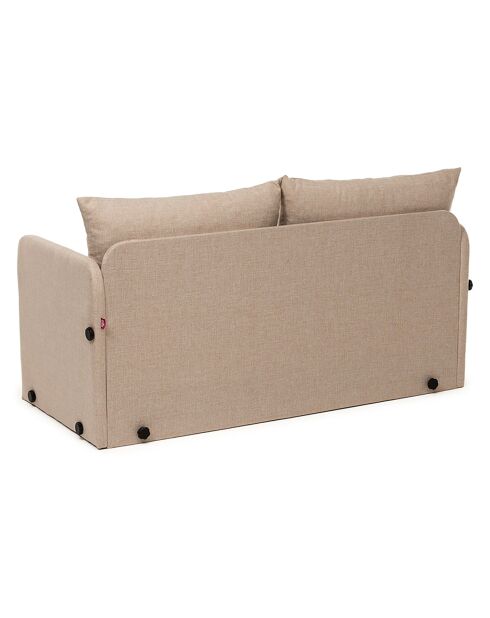 Canapé convertible 2 places Saga XL beige - 148x70x66 cm