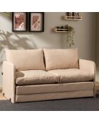 Canapé convertible 2 places Saga XL beige - 148x70x66 cm