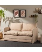 Canapé convertible 2 places Saga XL beige - 148x70x66 cm