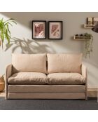 Canapé convertible 2 places Saga XL beige - 148x70x66 cm